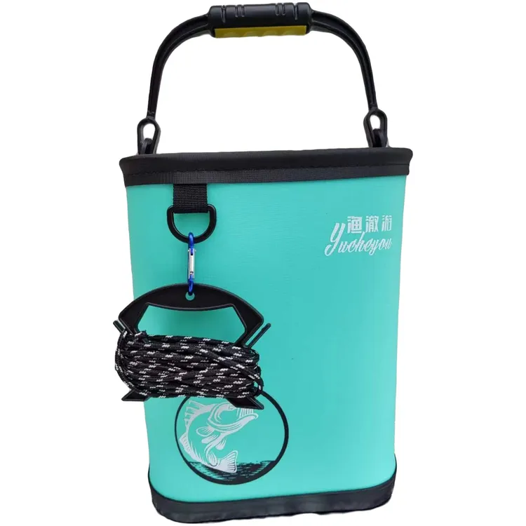 新款加厚加高EVA打水桶洗手桶装鱼桶黑坑加硬钓鱼桶渔具收纳桶
