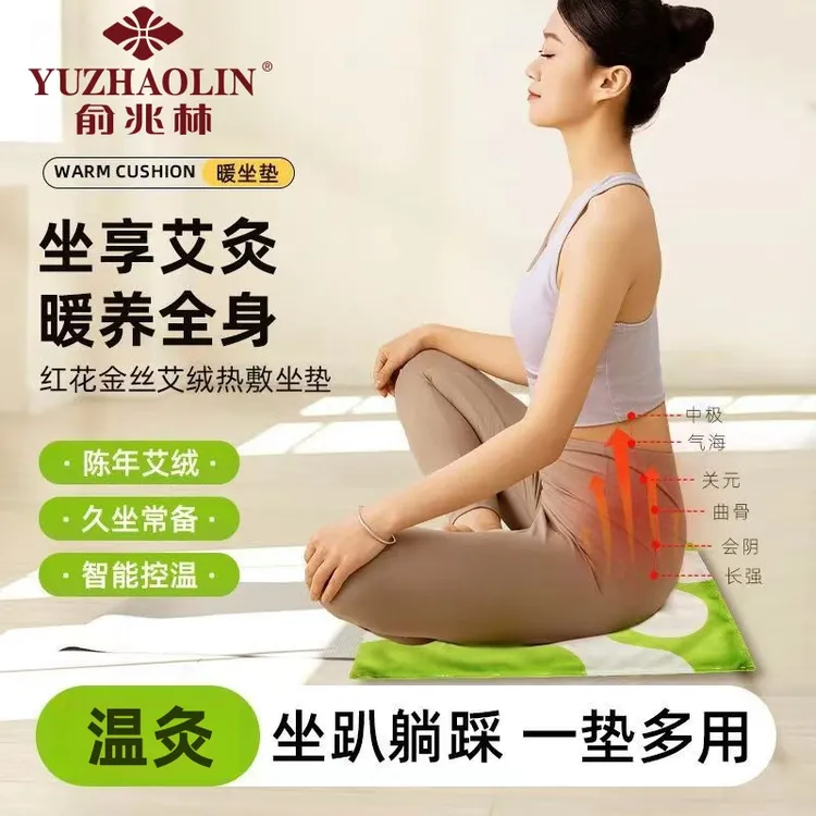 YUZHAOLIN/俞兆林金丝艾绒红花玫瑰草本加热热敷温灸坐垫元气满满