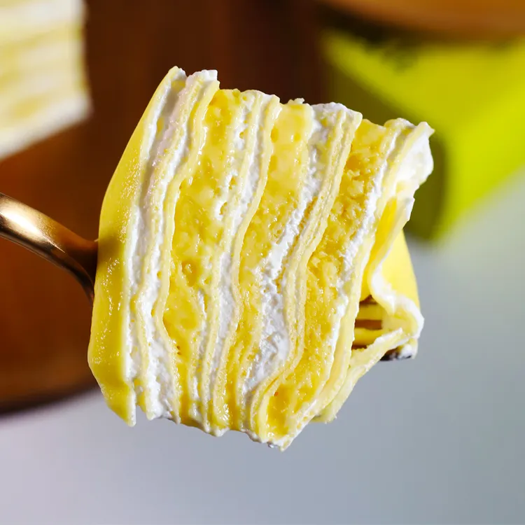 【买一送一】猫山王榴莲千层蛋糕350g/盒动物奶油爆浆糕点新鲜美味