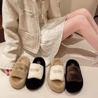 小众风！2023秋冬款 毛茸茸保暖居家女拖鞋