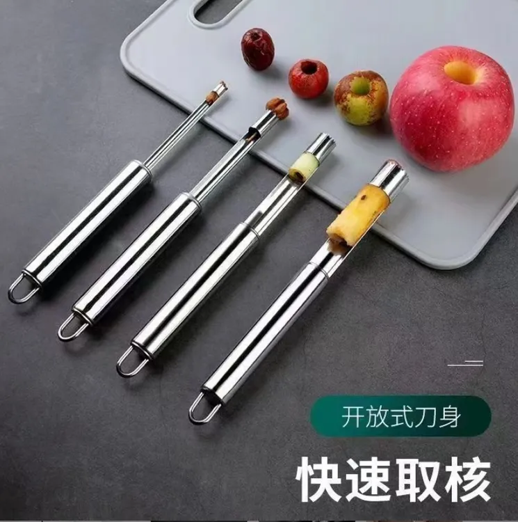 四件套不锈钢红枣去芯器苹果果核分离器山楂取核家用去核