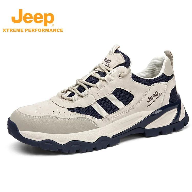 JEEP/吉普春季男士户外徒步鞋时尚潮流百搭软底耐磨运动登山潮鞋