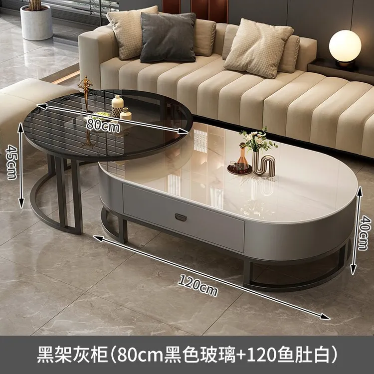 家用茶桌茶几客厅茶几现代简约轻奢高端大气茶桌客厅茶几住宅家具