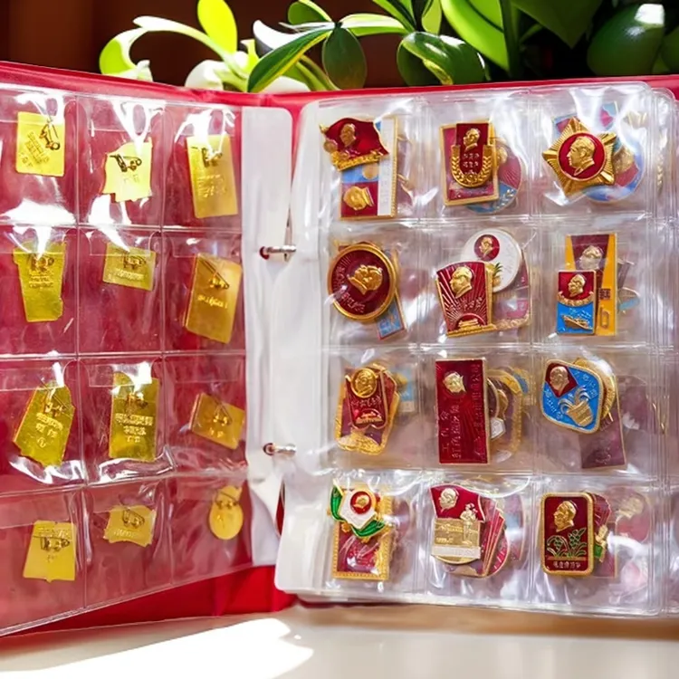 红色纪念毛主席徽章怀旧经典胸章纪念章毛爷爷像章120枚套装摆件