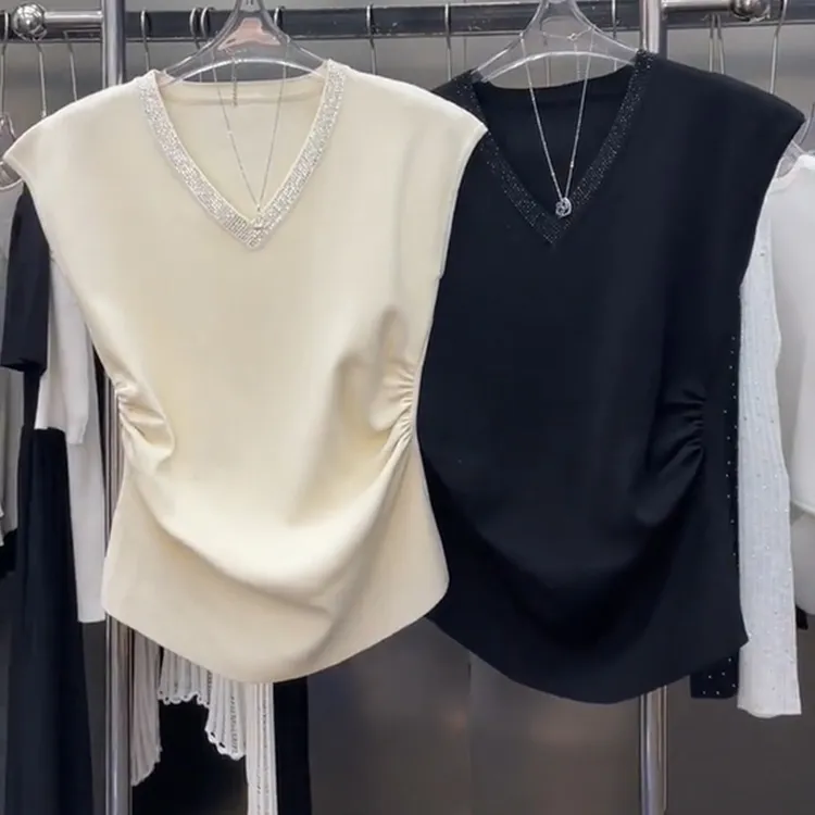 夏季港风chic上衣减龄上衣洋气显瘦白色短袖美式复古正肩t恤女装