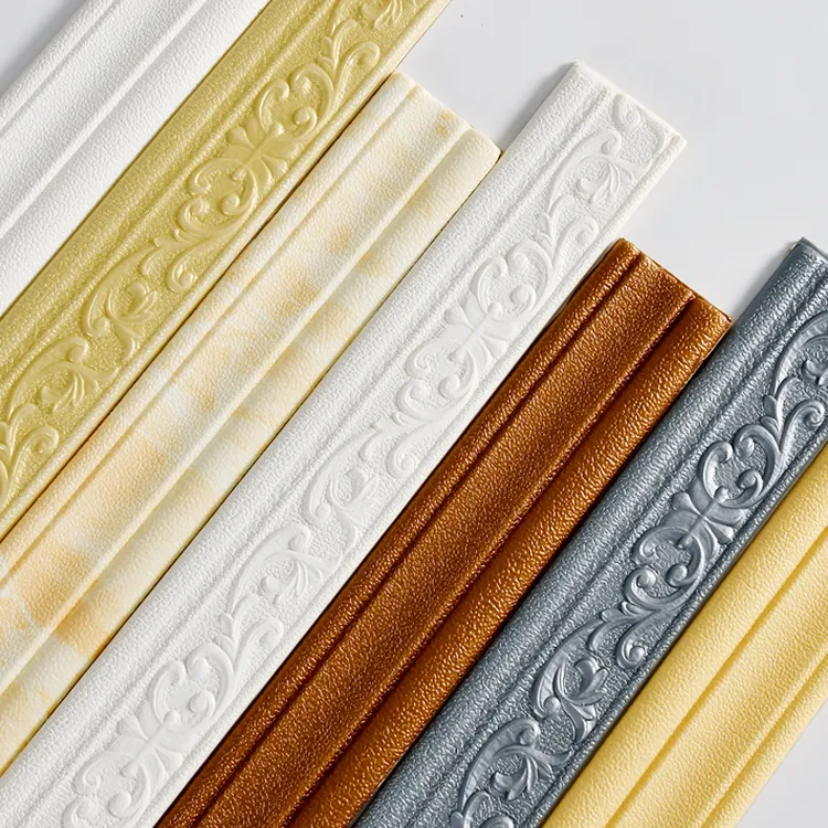 3d立体墙贴腰线天花板线条防水条踢脚线软包边条自粘泡沫墙围防撞