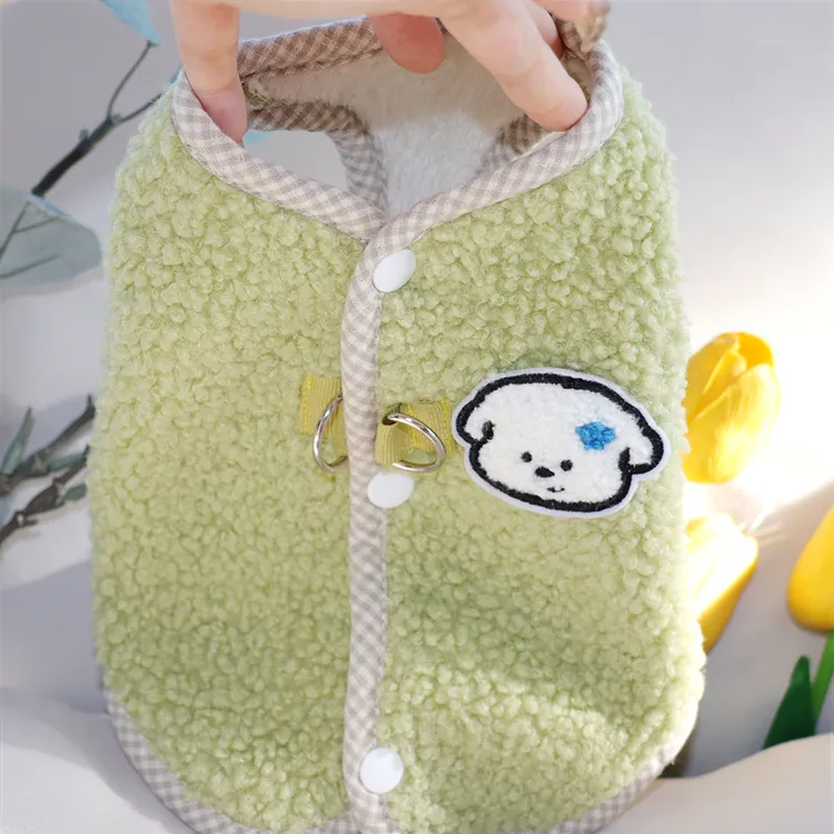 可牵引宠物秋冬泰迪比熊博美猫咪约克夏雪纳瑞小型犬狗狗衣服冬季