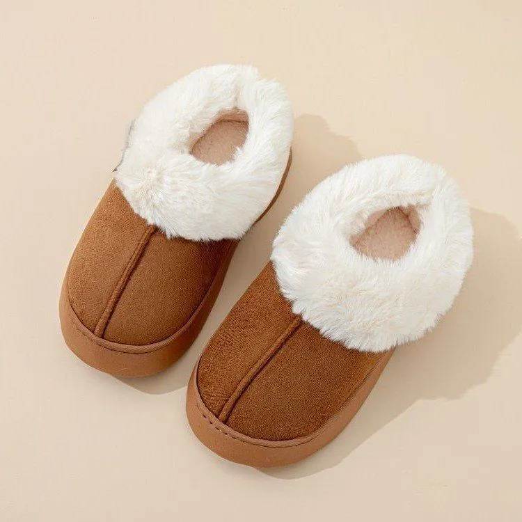 外贸款棉拖鞋女士冬季室内家居厚底防滑外穿包跟保暖加绒棉拖鞋男