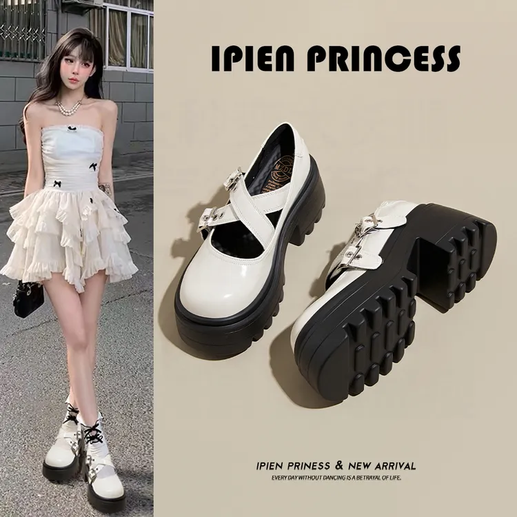 网红法式jk配裙子玛丽珍鞋女2025春秋新款厚底增高英伦风单鞋子女
