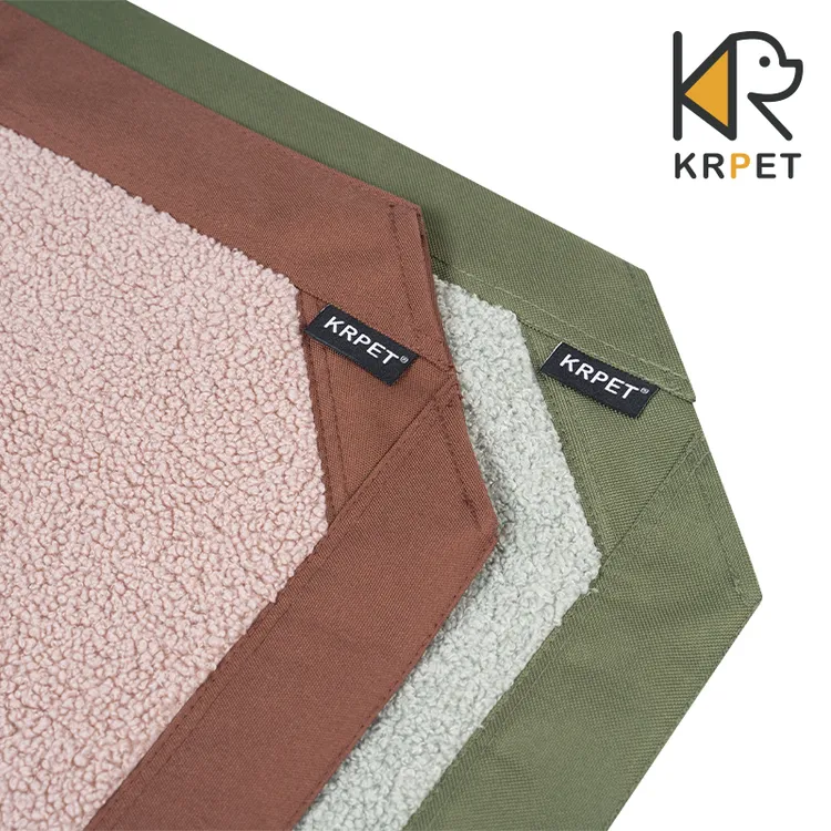 KRPET秋冬宠物行军床犬猫通用新款绒面狗床可拆洗狗窝宠物床床布