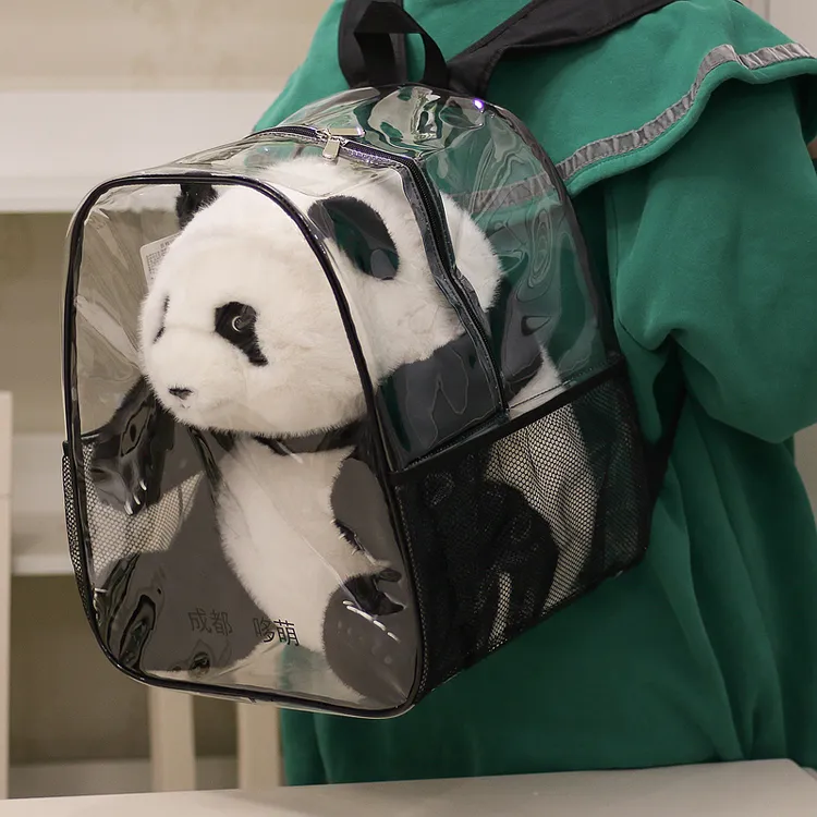 正版仿真毛软胶掌花花熊猫会发声毛绒玩具公仔玩偶成都基地同款萌
