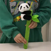 正版仿水貂毛抱竹熊猫毛绒玩具公仔按摩棒棒锤玩偶成都基地同款萌