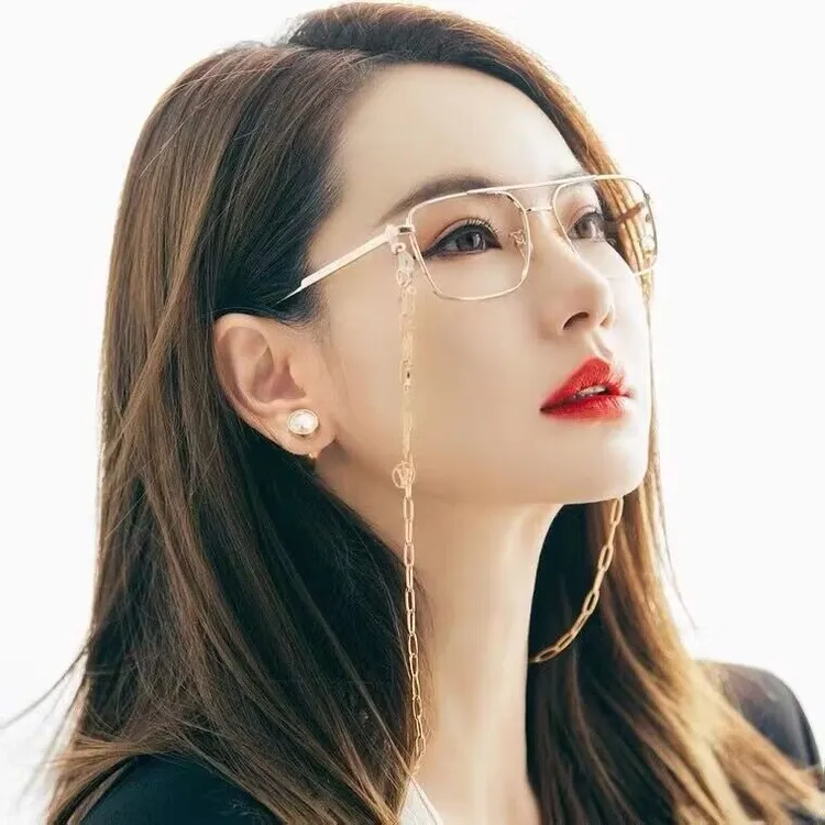 时尚眼镜挂链防掉链条明星戚薇同款眼镜链女挂脖复古眼镜链子防丢