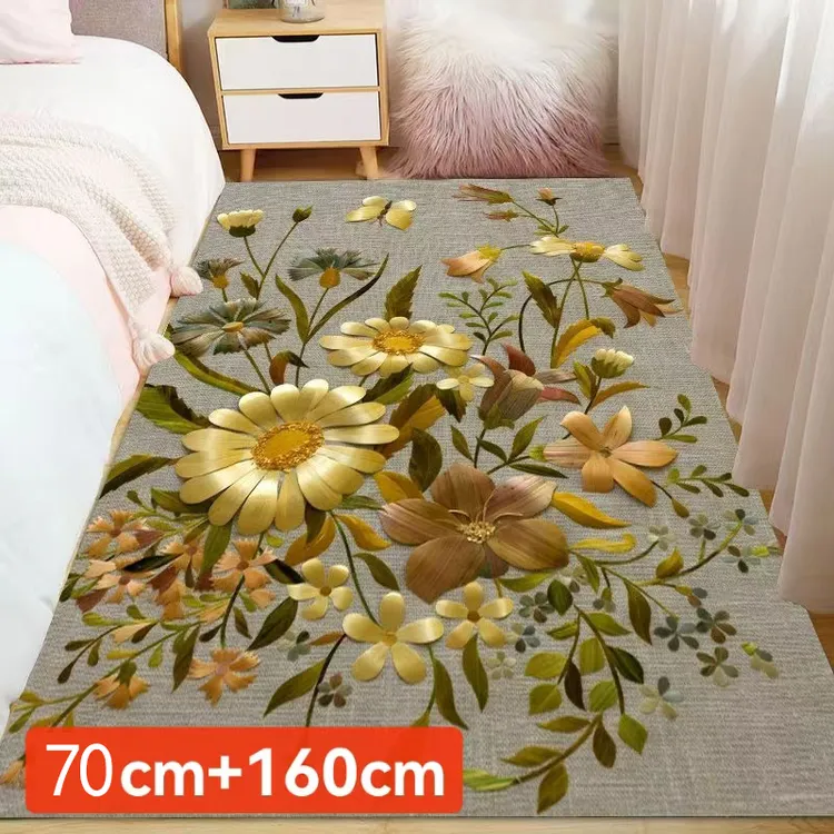 【新疆包邮】70*160cm太阳花客厅卧室玄关阳台走廊地毯地垫床边毯
