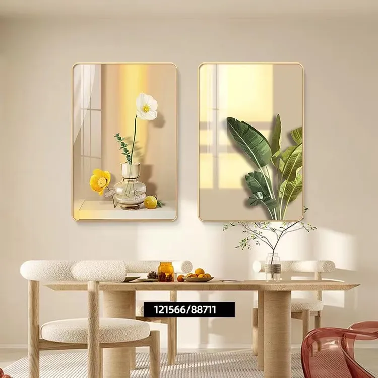 餐厅挂画客厅背景主卧双联挂画北欧风现代温馨房间背景墙壁画