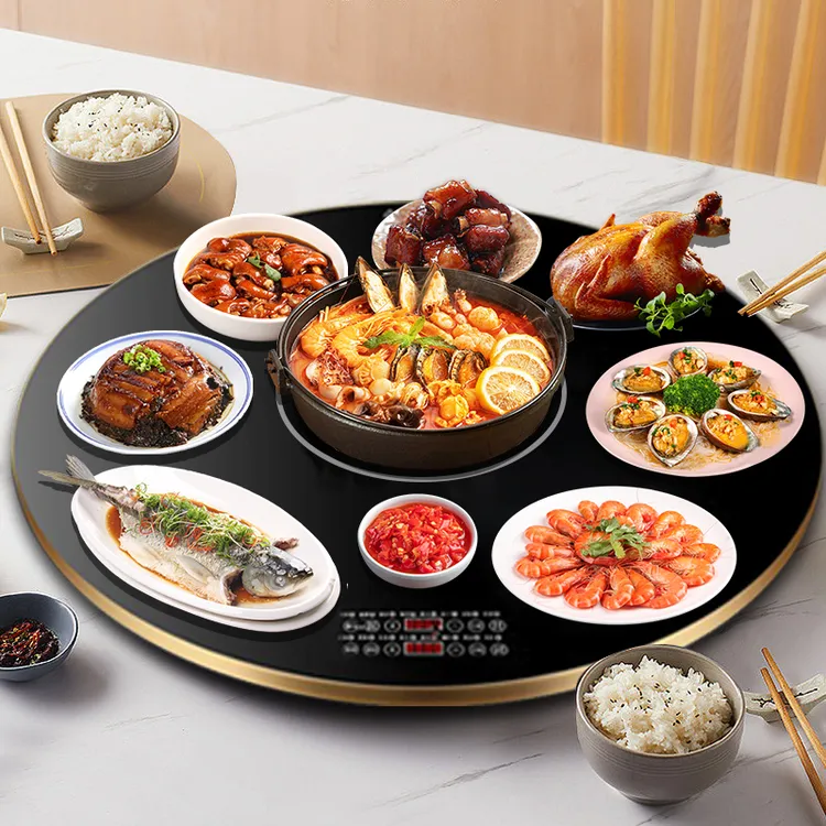 惠普好太太加热桌暖菜盘饭菜保温板家用热菜板餐桌转盘神器暖菜板