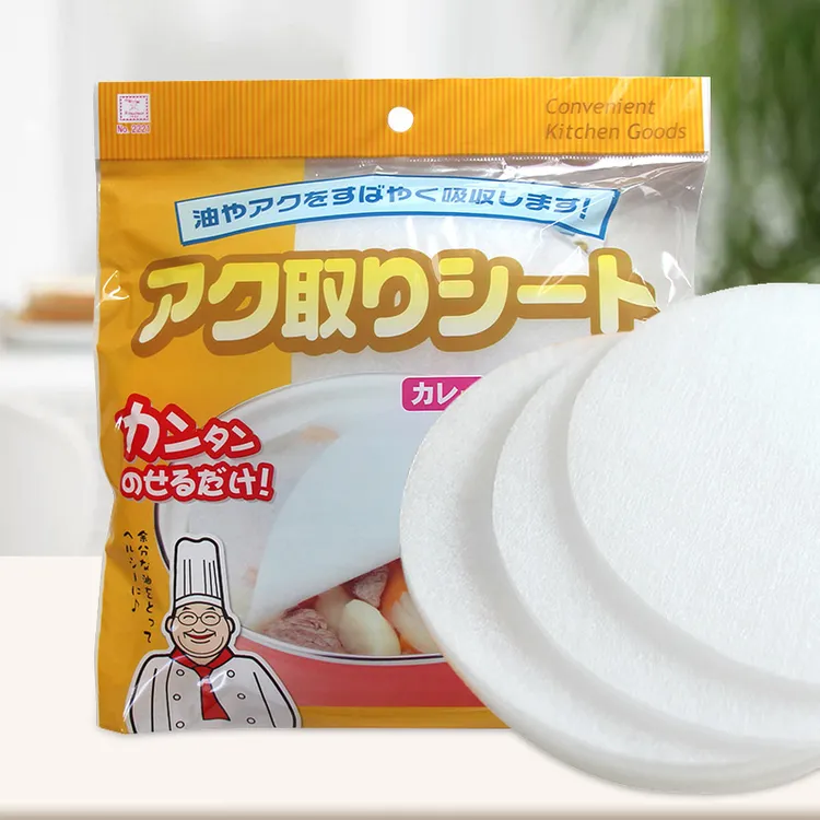 （拍2袋包邮）日本吸油纸煲汤滤油膜厨房去油吸油膜12片/包