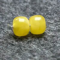 俄料蜜蜡精工对珠 腰珠 隔珠 直径9+ 满花满蜡高品质 配串必选