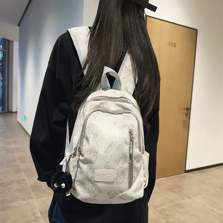 日系休闲mini小背包轻便百搭大容量书包高中初中生大学生双肩包女