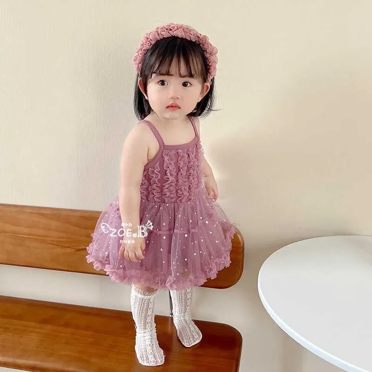 女童夏装连衣裙洋气儿童公主tutu裙子宝宝礼服夏季小童吊带蓬蓬裙