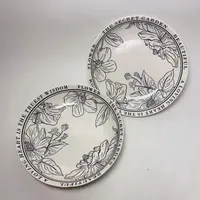 5073 小香风轻奢8英寸深菜盘 两只装/四只装  长20cm高4cm