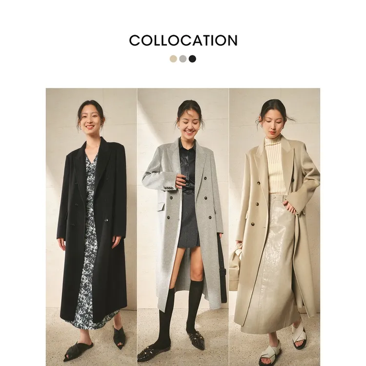 orange desire时髦复古外套女正肩廓形大衣OD2CWW8003外套