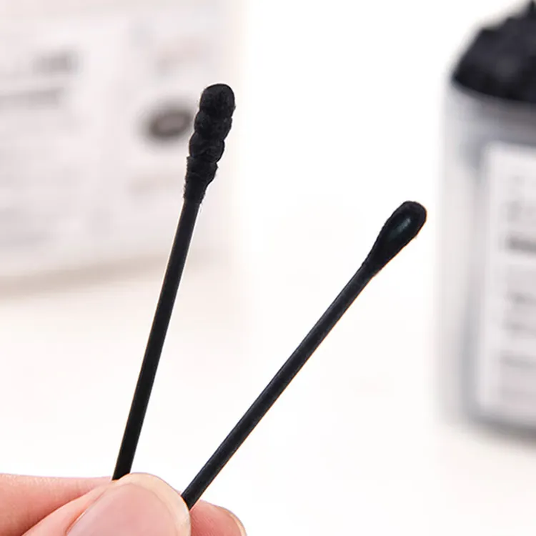【包邮】挖耳勺棉签粘掏耳朵黑色棉球棒大人专用一次性双头棉花棒