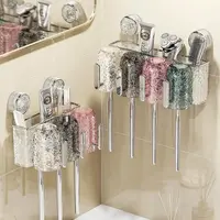 【佳立方】炫彩吸盘手柄牙刷架家用免打孔收纳架卫生间壁挂置物架