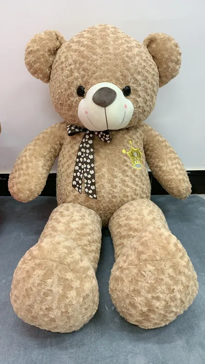 可爱棕色抱抱熊毛绒玩具玫瑰绒泰迪熊公仔生日礼物情人节礼物