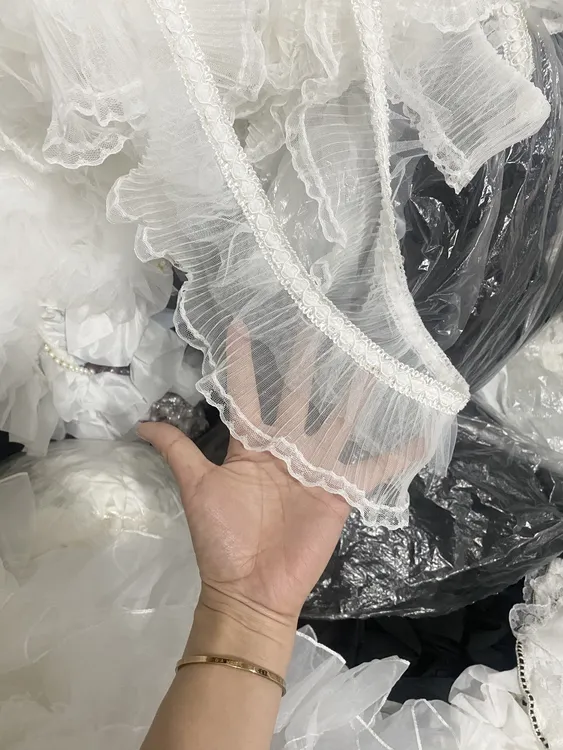 金源花边2024新款窗帘辅料花边配件编织双层纱边法式风格花边