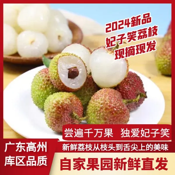 高州酸甜妃子笑荔枝当季新鲜孕妇水果下单现摘发货1斤起冷链包邮