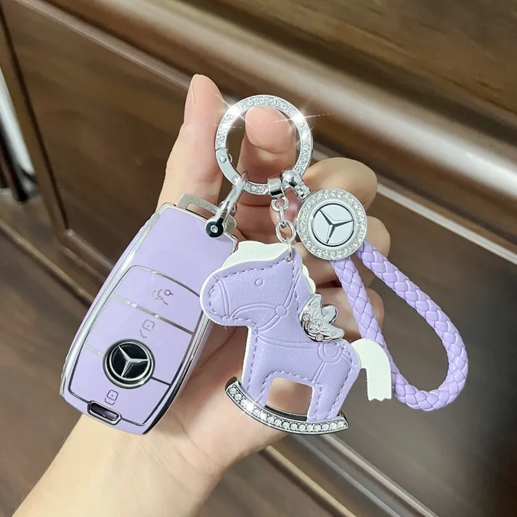 适用奔驰e300l钥匙套A级C260L/C200l扣E级GLC壳GLB包GLA车女A200l