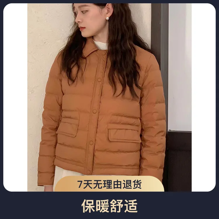 冬季保暖短款纯色韩版2025冬季新款小个子韩版面包服潮上衣女外套