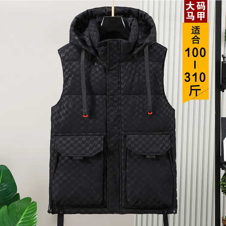 马甲男士秋冬季韩版潮流棉马夹加厚保暖背心加肥大码帅气坎肩外套