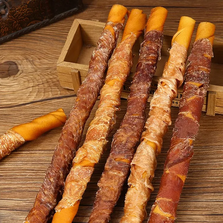 宠万家 狗狗咬胶磨牙一米棒宠物零食洁齿骨中大型犬耐咬牛皮卷