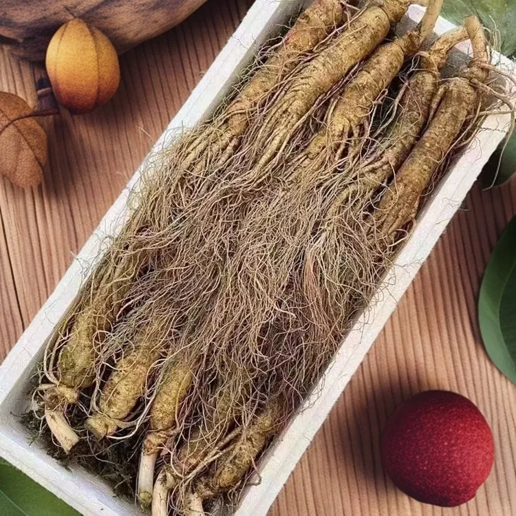 正宗长白山人参 足龄6年的鲜人参 8-10颗一斤 煲汤 泡水 泡酒 