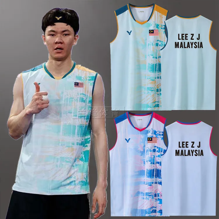 2024新款羽毛球短袖上衣无袖李梓嘉巴黎同款大赛服速干透气定制