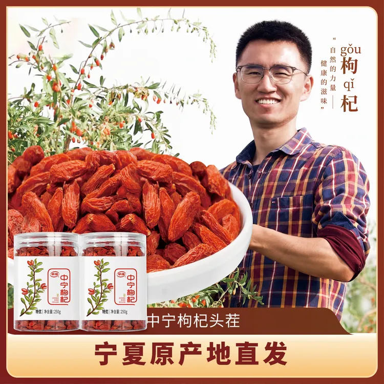 早康枸杞 | 宁夏中宁枸杞（头茬）250g*2瓶