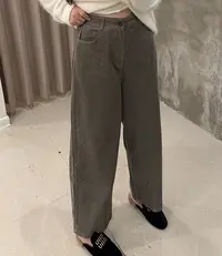 秋冬小众简约百搭加厚灯芯绒工装直筒休闲裤
