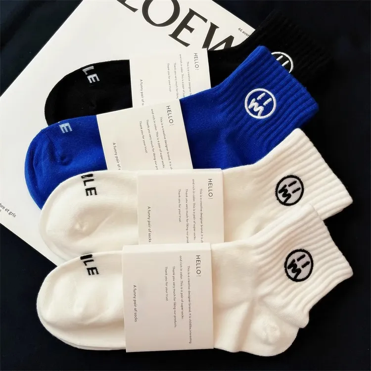 男女体育生夏季薄款白色袜吸汗透气运动字母短筒袜ins潮简约