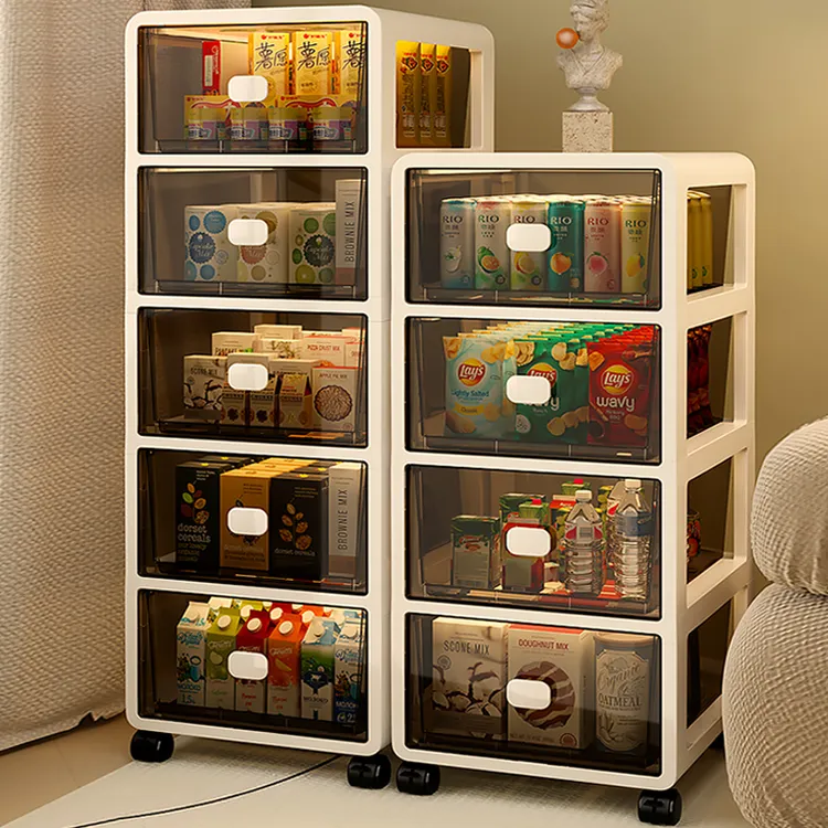 移动书本收纳柜家用多层抽屉式零食衣服置物架客厅置物柜储物柜