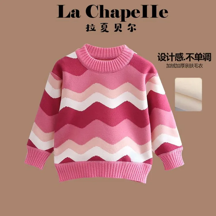 La Chapelle/拉夏贝尔甜美日系清新可爱上衣秋冬爆款加绒高级毛衣