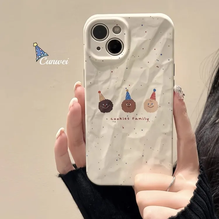 可爱曲奇饼干适用女款iPhone13苹果14手机壳17promax创意15简约16