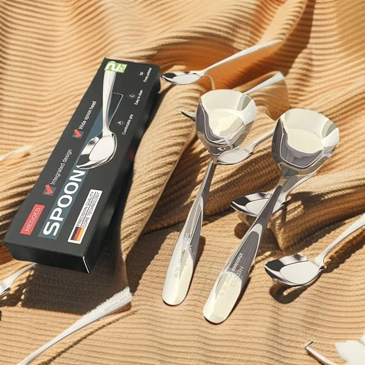 两只装！不锈钢材质加厚加深创意勺子吃饭勺平底勺