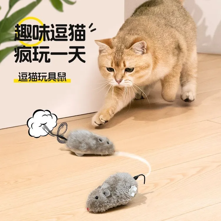 宠物猫玩具宠物逗猫逼真发条老鼠猫咪喜爱玩具小老鼠猫咪玩具鼠