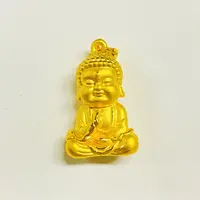 足金饰品/小佛吊坠瓜子扣/1.08/1B5A07105/h