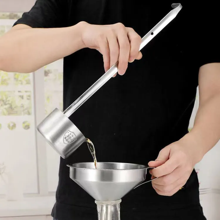 酒提子打酒器勺304不锈钢大小号漏斗家用打酒吊子油提过滤量酒器