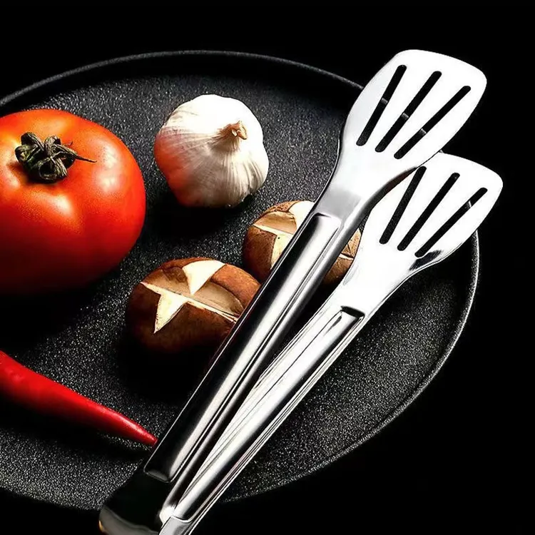 加厚不锈钢食品夹厨房防烫牛排夹烤肉烙饼夹子耐高温烧烤夹烘焙夹