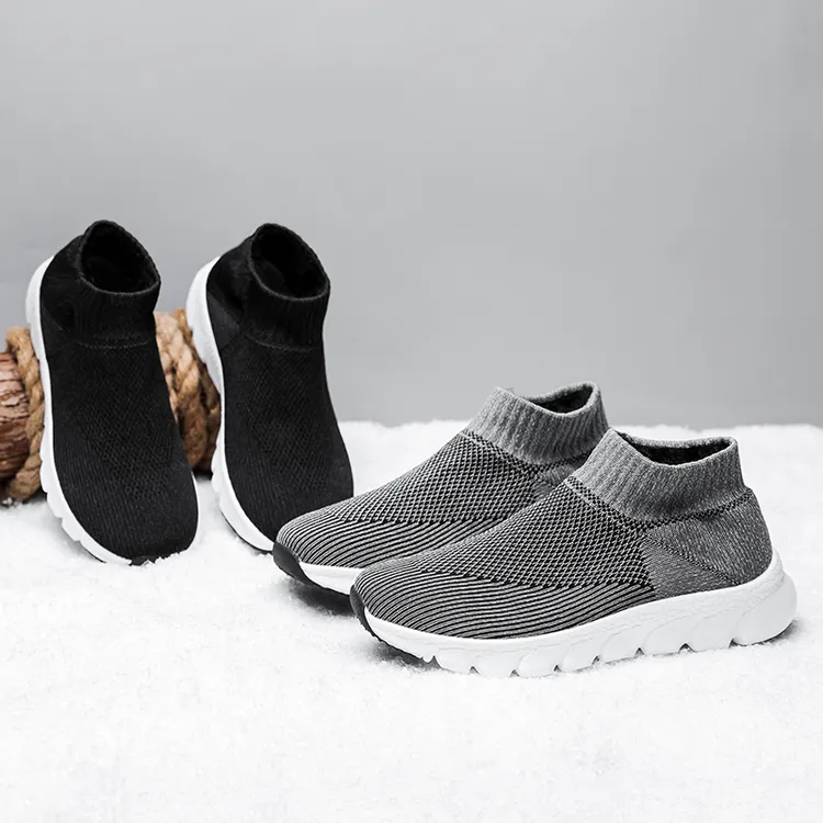 JIALIAN/嘉利安冬季新款加绒男鞋舒适休闲一脚蹬懒人鞋开车散步