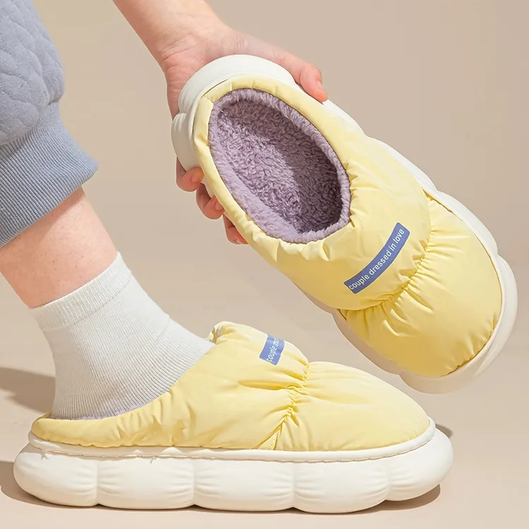 【清仓福利】新款家用棉拖鞋厚底女士外穿冬季室内家居防水毛拖鞋